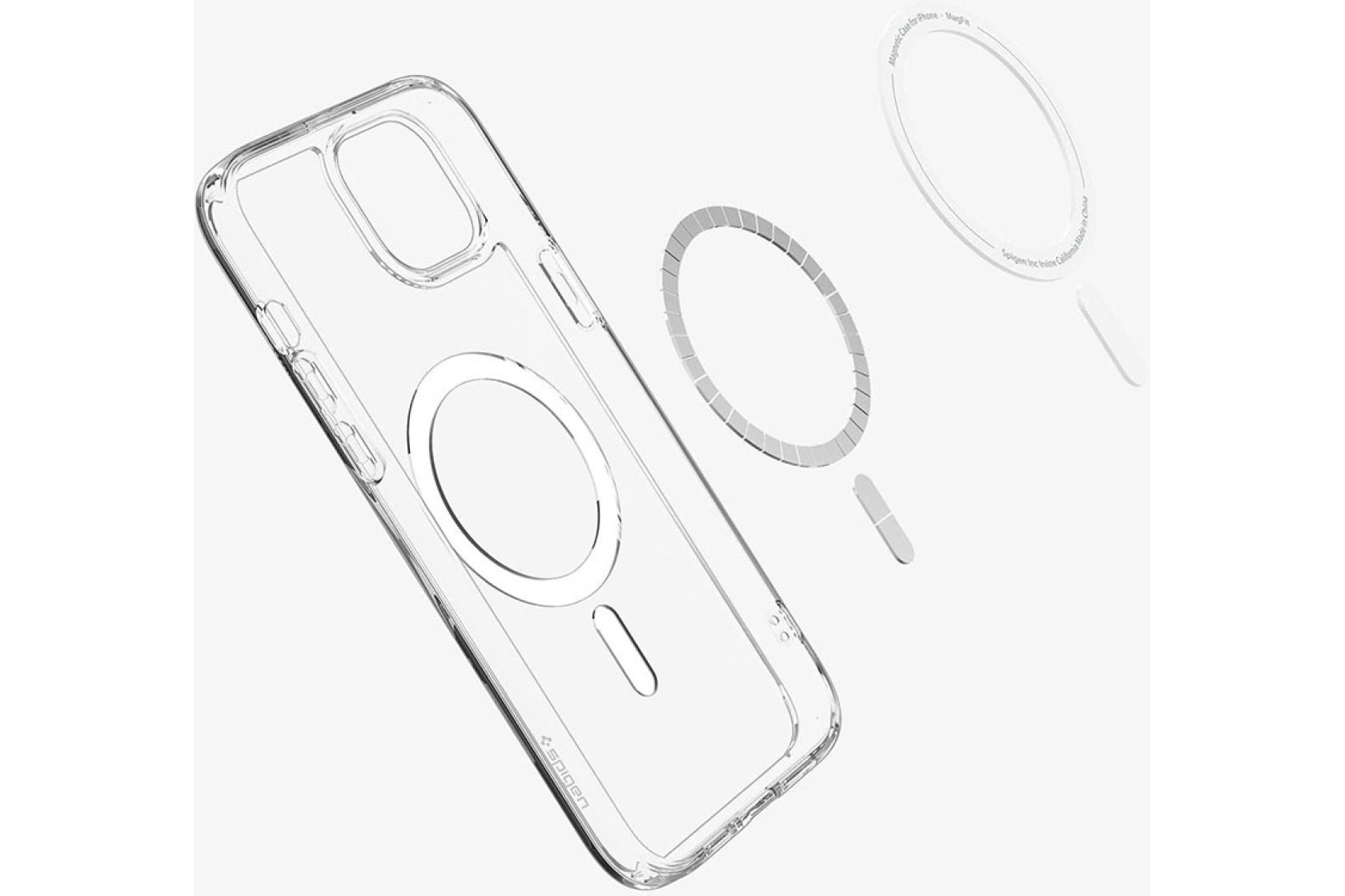Чохол Spigen для Apple iPhone 15 Plus Ultra Hybrid MagFit, White