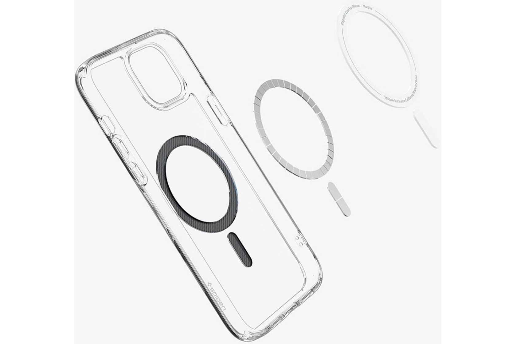 Чохол Spigen для Apple iPhone 15 Ultra Hybrid MagFit, Carbon Fiber