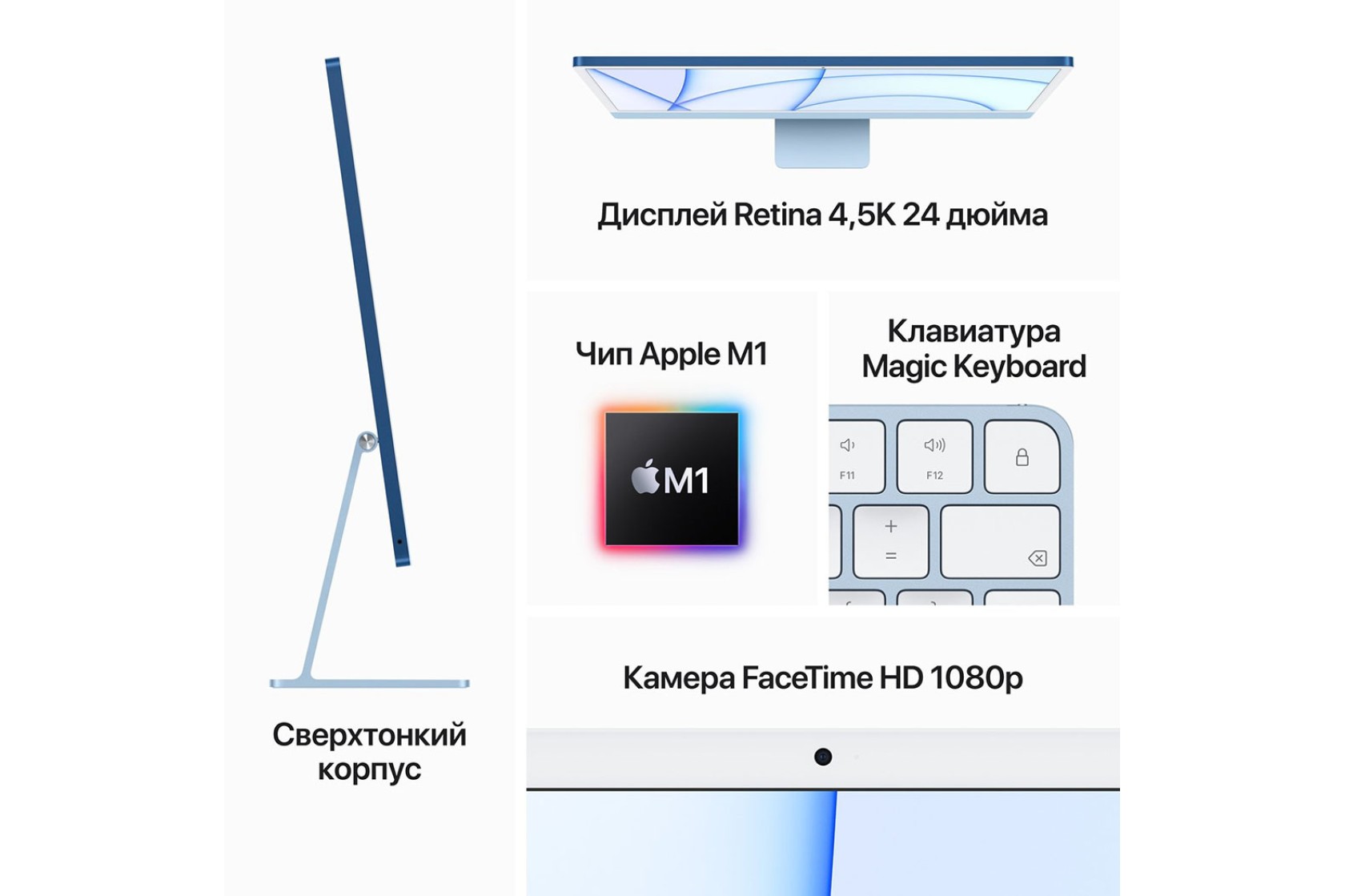 Моноблок Apple iMac 24"Retina 4.5K 256GB 7GPU Silver 2021