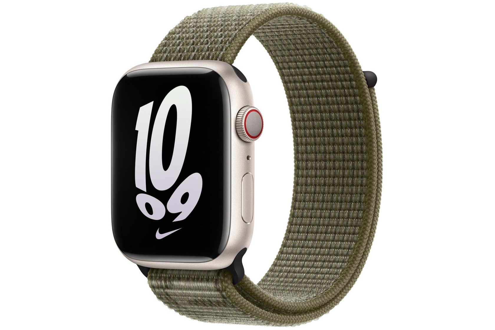 Ремінець Apple Watch 45mm Sequoia/Pure Platinum Nike Sport Loop