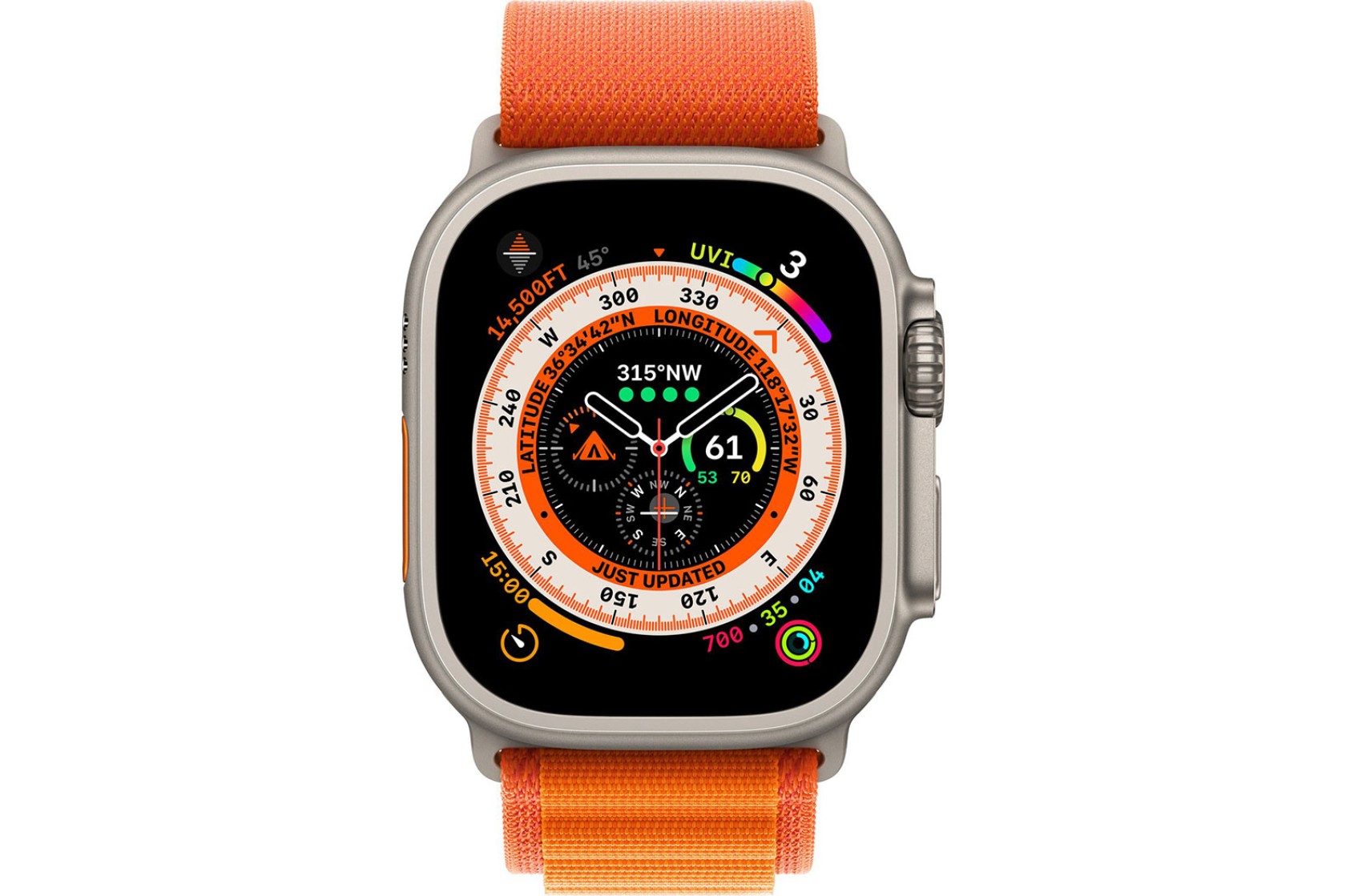 Ремінець Apple Watch 49mm Orange Alpine Loop – Medium