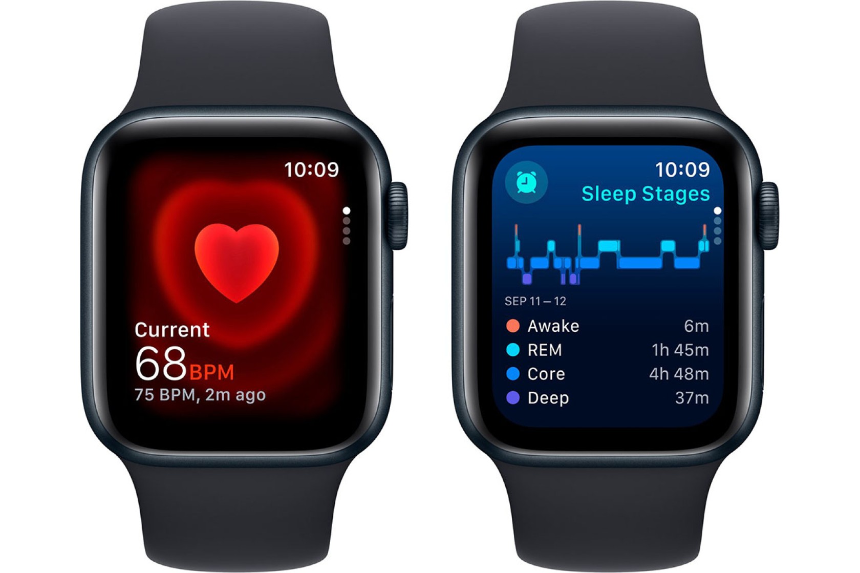 Смартгодинник Apple Watch SE GPS 40mm Midnight Aluminium Case with Midnight Sport Band – M/L