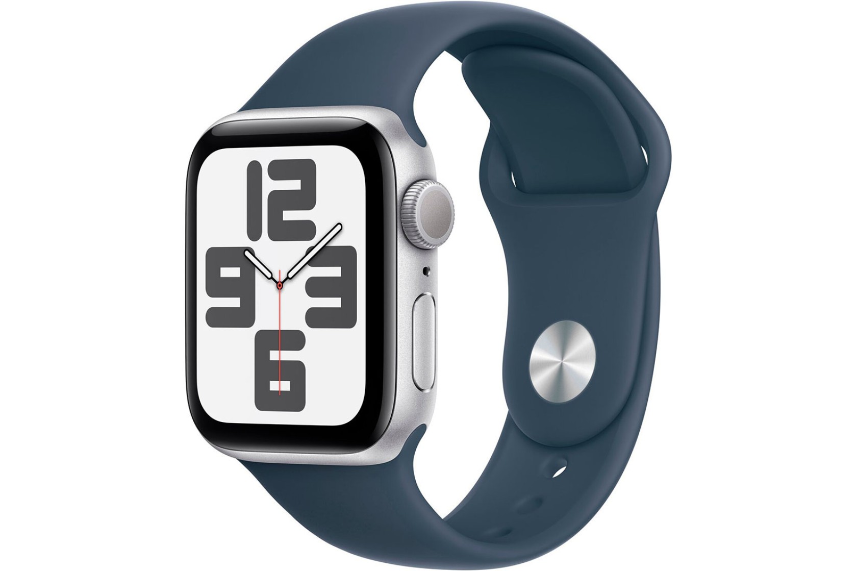 Смартгодинник Apple Watch SE GPS 40mm Silver Aluminium Case with Storm Blue Sport Band – S/M