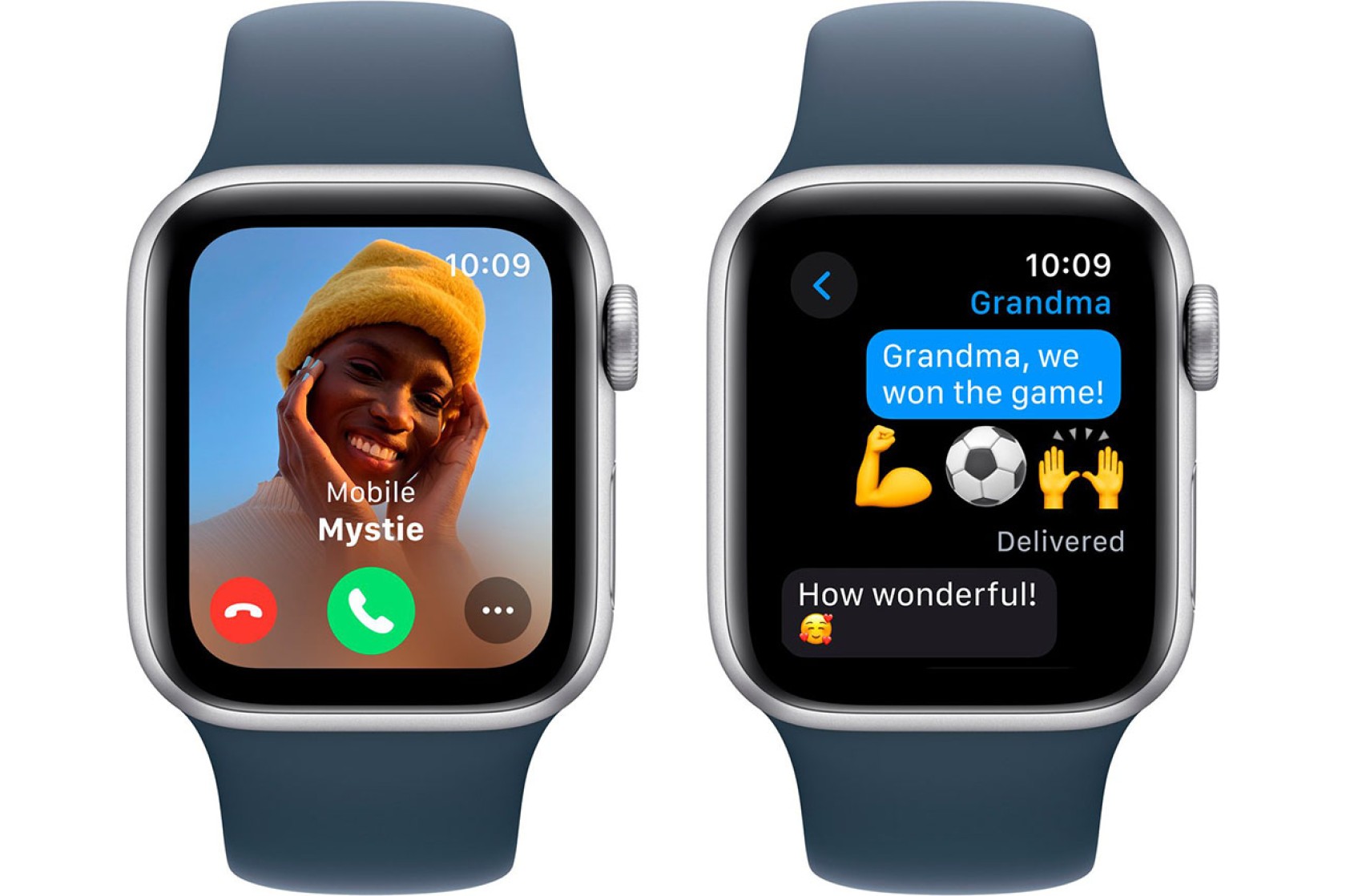 Смартгодинник Apple Watch SE GPS 40mm Silver Aluminium Case with Storm Blue Sport Band – S/M