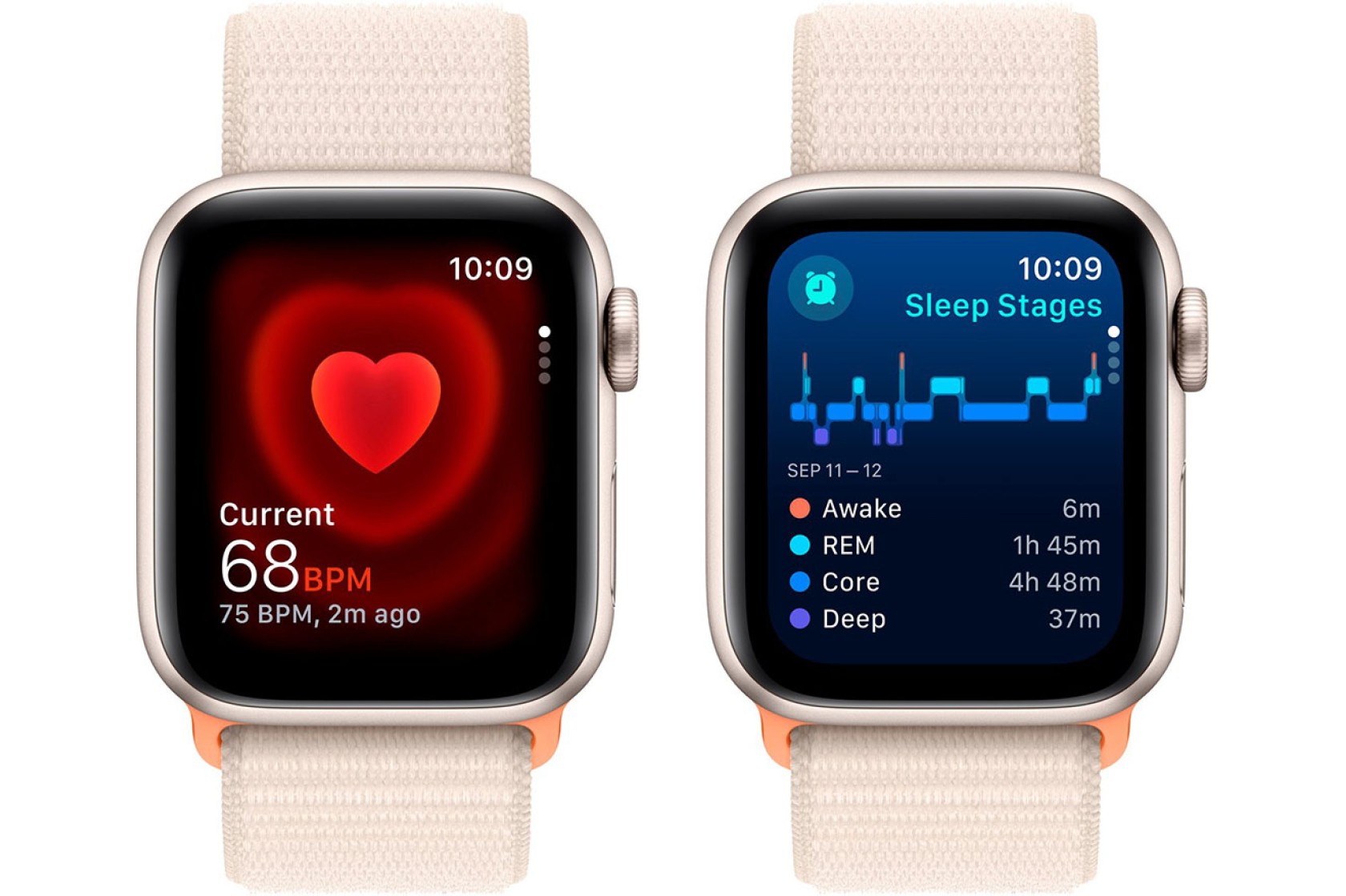 Смартгодинник Apple Watch SE GPS 40mm Starlight Aluminium Case with Starlight Sport Loop