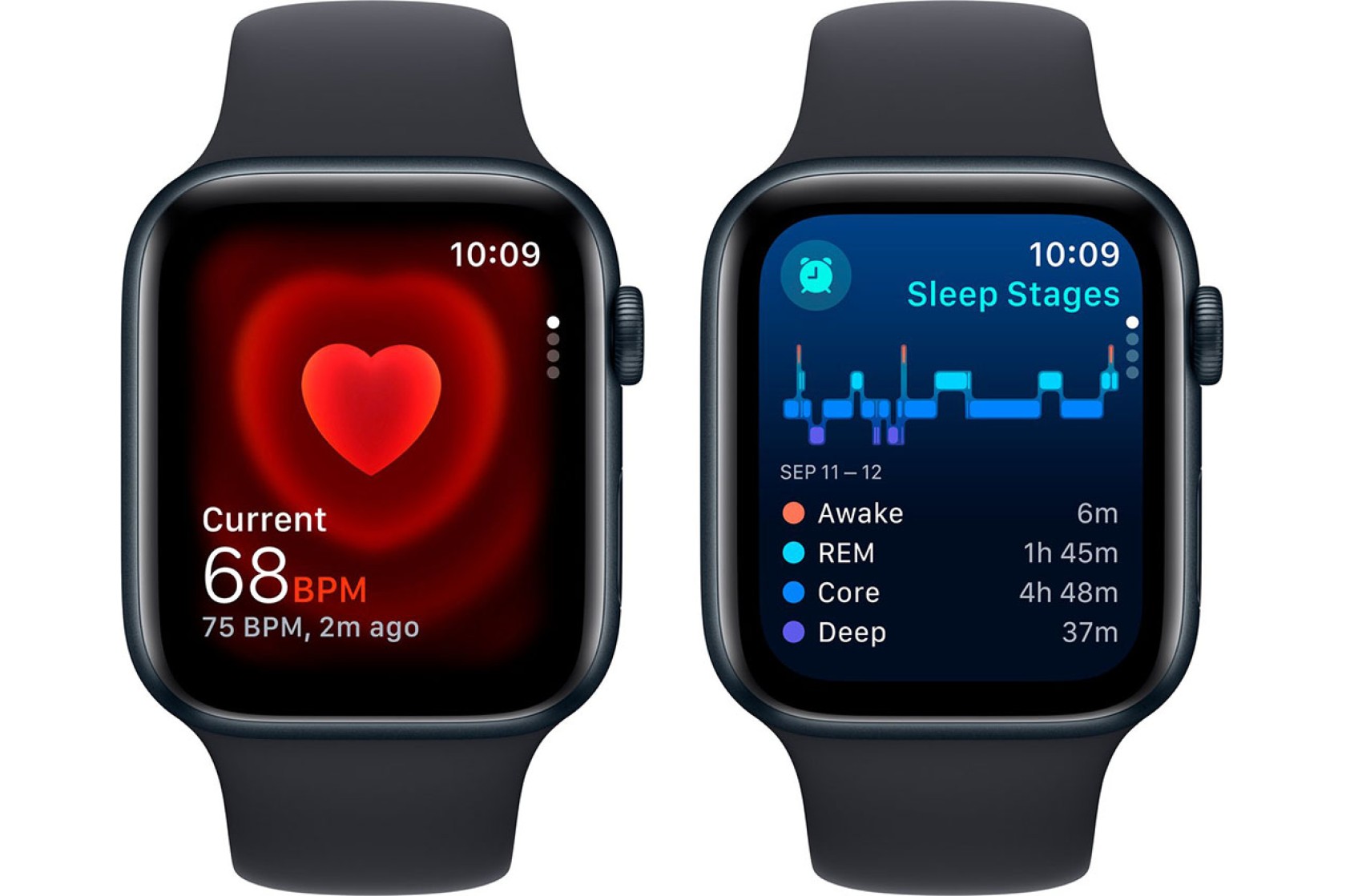 Смартгодинник Apple Watch SE GPS 44mm Midnight Aluminium Case with Midnight Sport Band – S/M