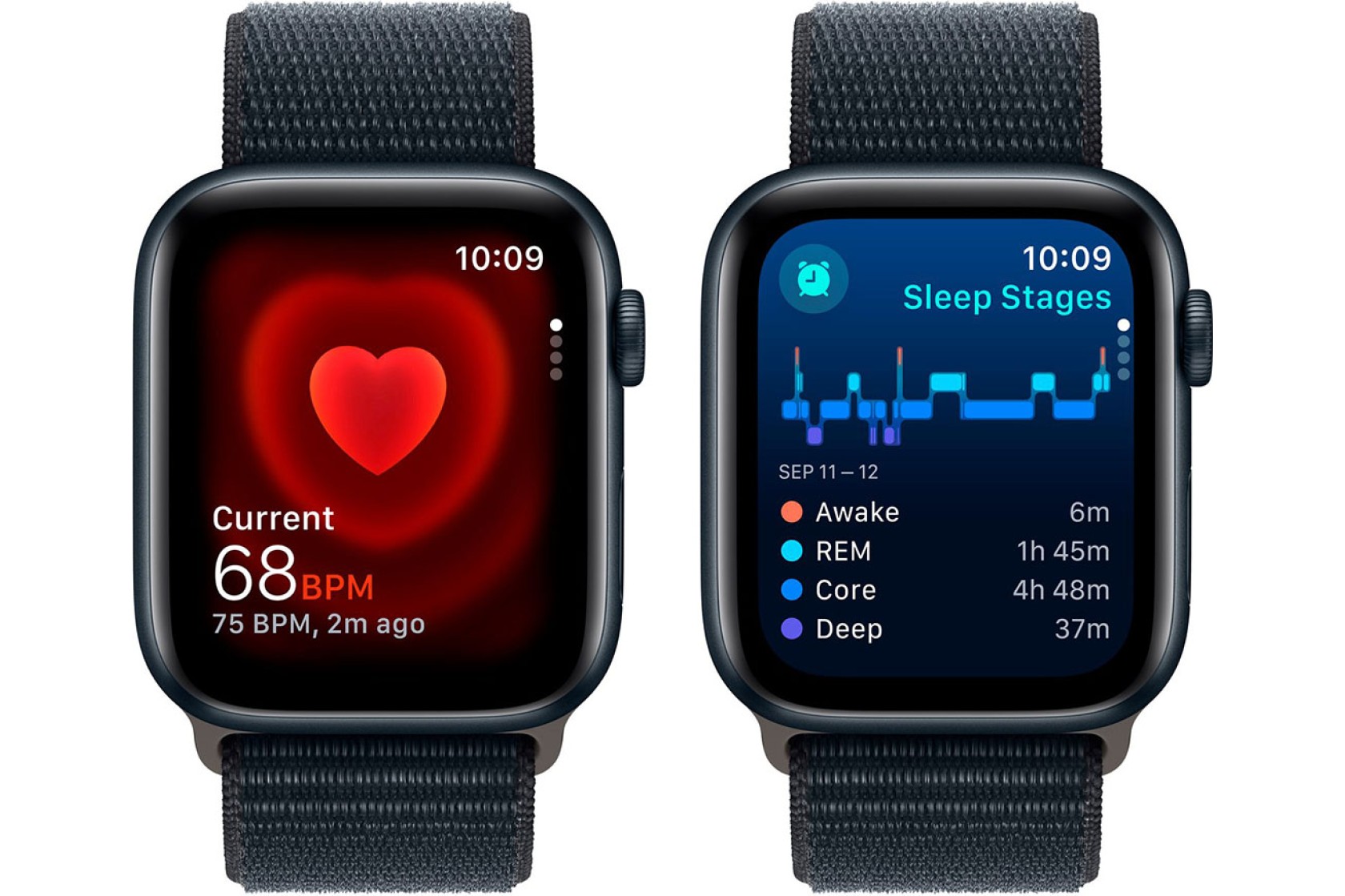 Смартгодинник Apple Watch SE GPS 44mm Midnight Aluminium Case with Midnight Sport Loop