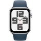 Смартгодинник Apple Watch SE GPS 44mm Silver Aluminium Case with Storm Blue Sport Band – M/L