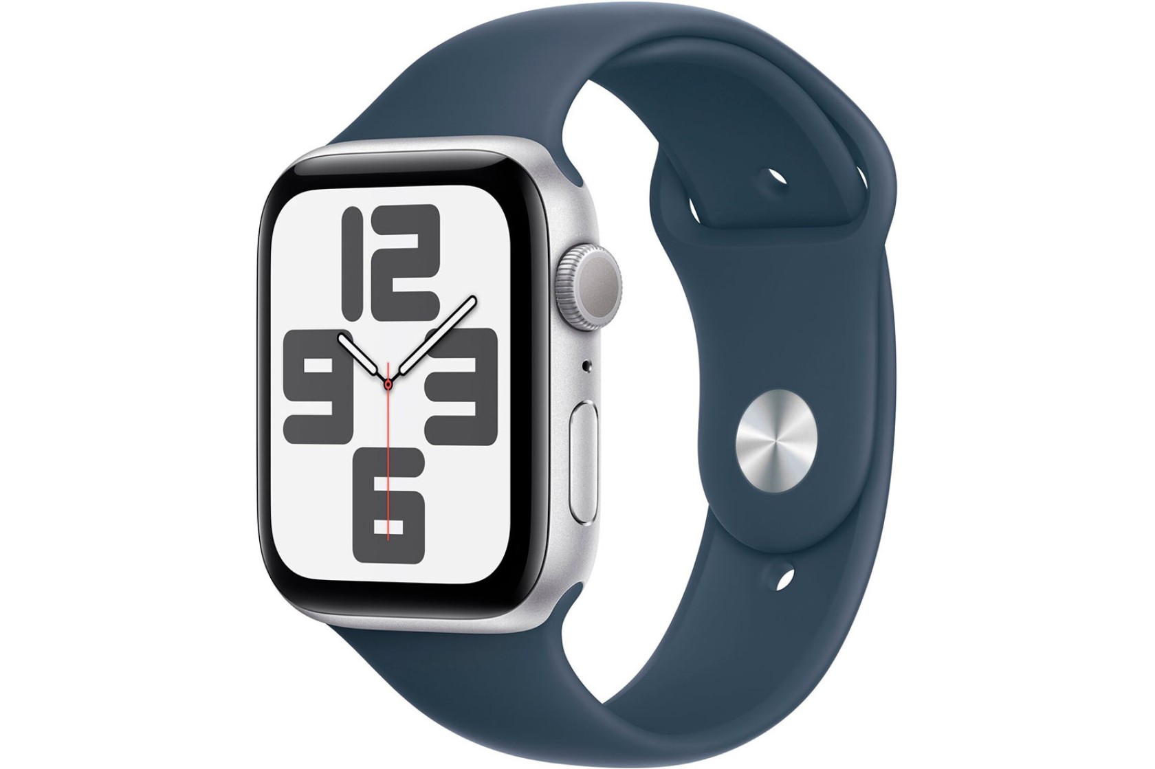 Смартгодинник Apple Watch SE GPS 44mm Silver Aluminium Case with Storm Blue Sport Band – S/M