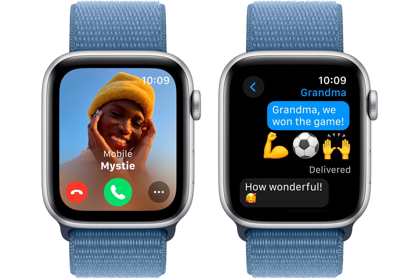 Смартгодинник Apple Watch SE GPS 44mm Silver Aluminium Case with Winter Blue Sport Loop