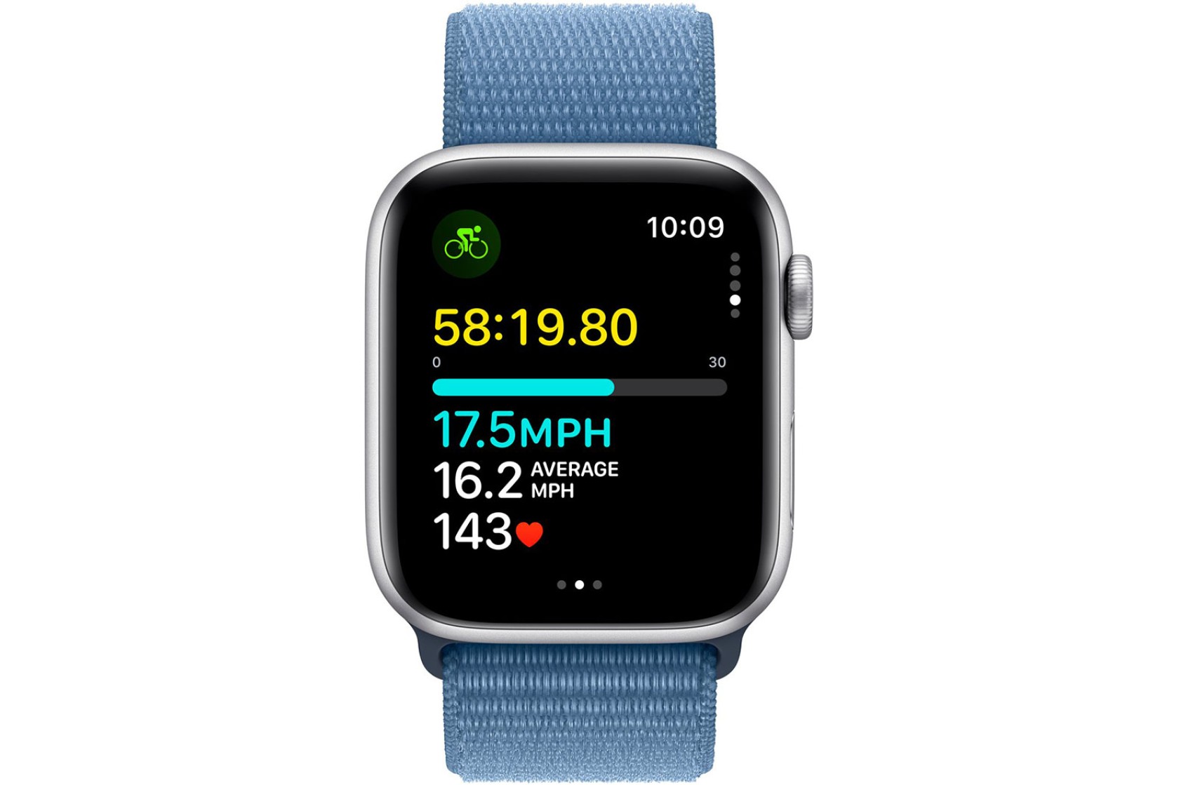 Смартгодинник Apple Watch SE GPS 44mm Silver Aluminium Case with Winter Blue Sport Loop