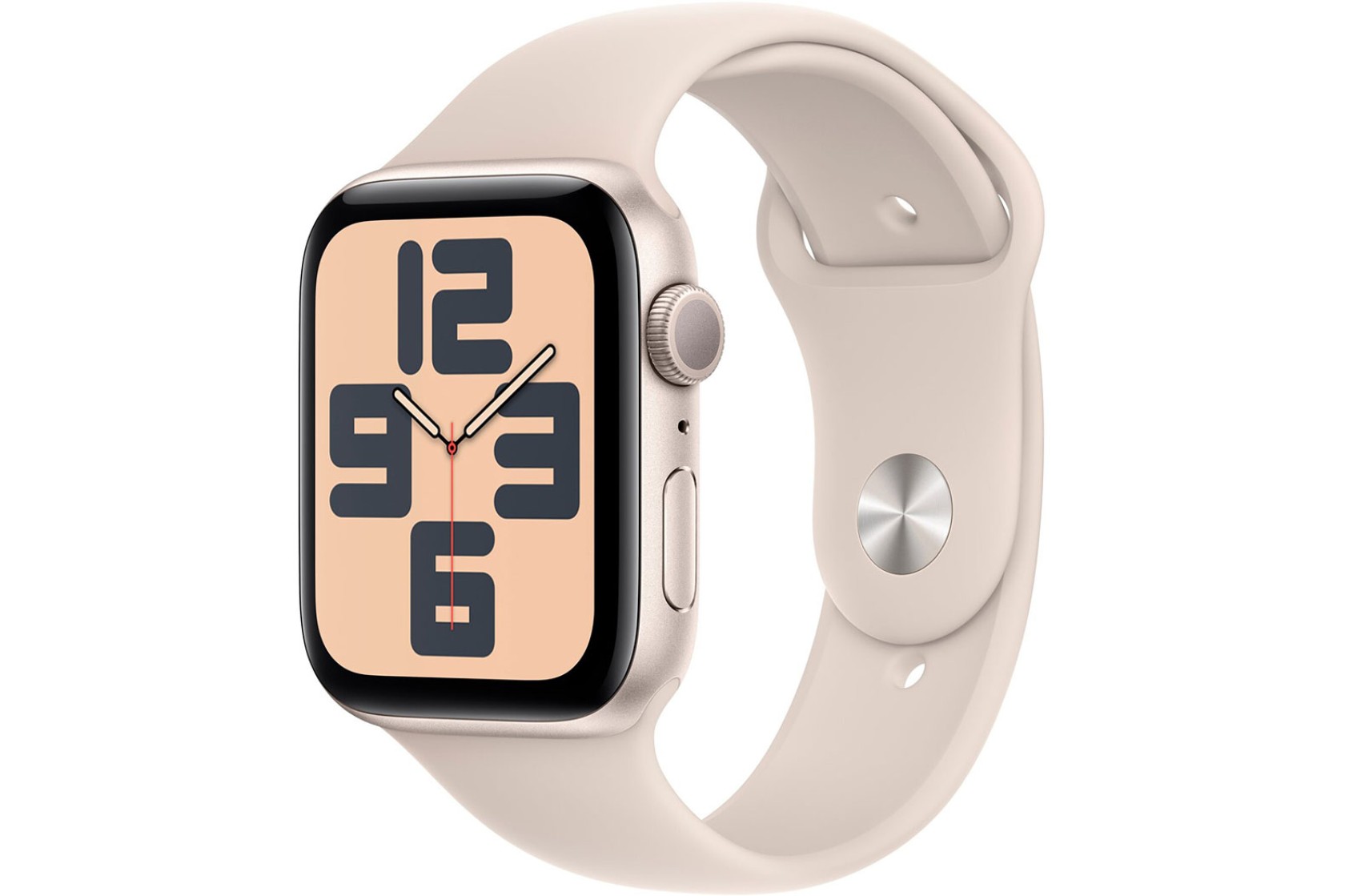 Смартгодинник Apple Watch SE GPS 44mm Starlight Aluminium Case with Starlight Sport Band – M/L