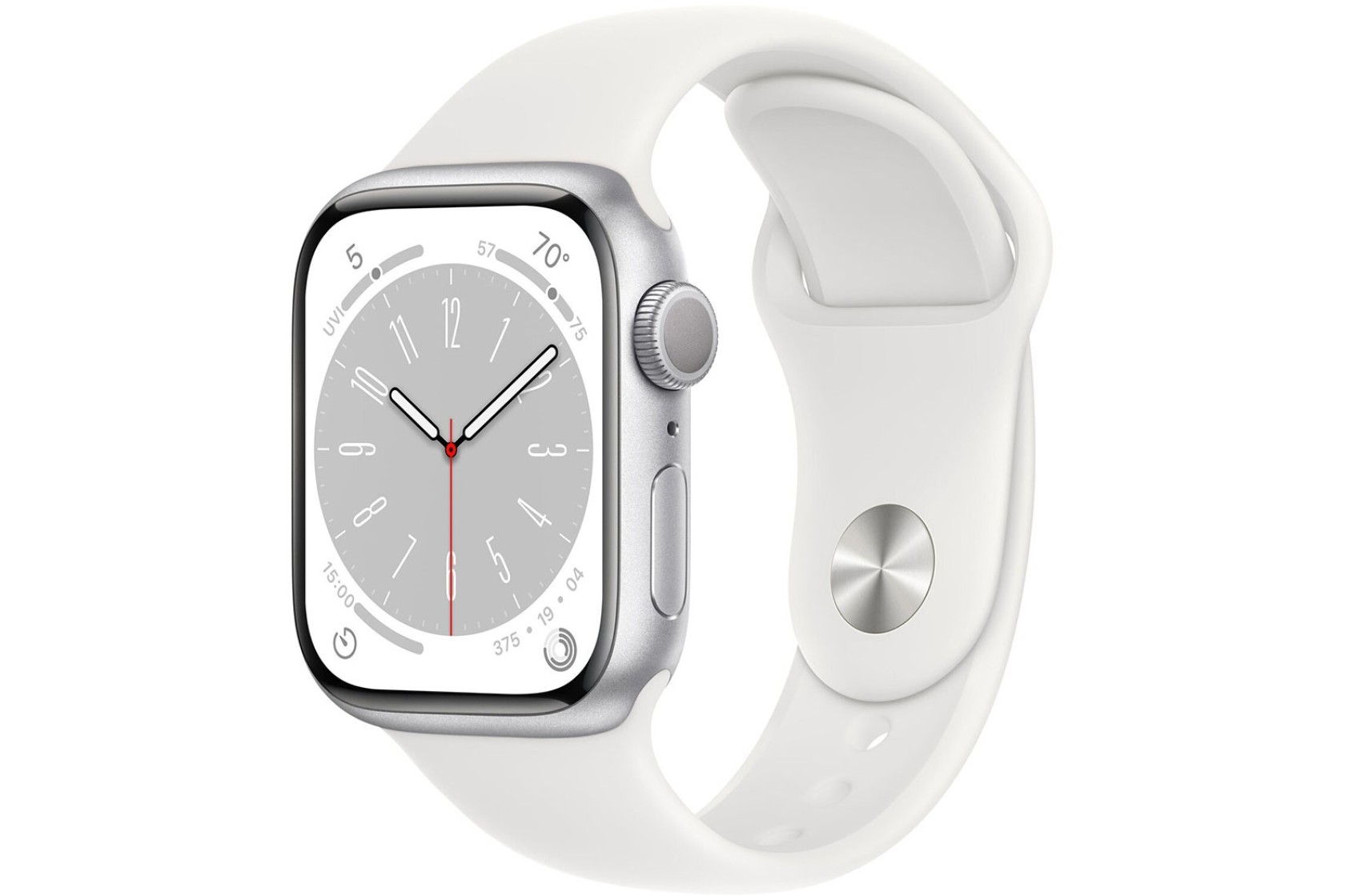 Смартгодинник Apple Watch Series 8 GPS 41mm Silver Aluminium Case with White Sport Band