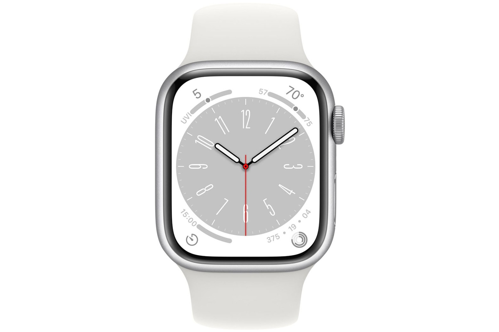 Смартгодинник Apple Watch Series 8 GPS 41mm Silver Aluminium Case with White Sport Band