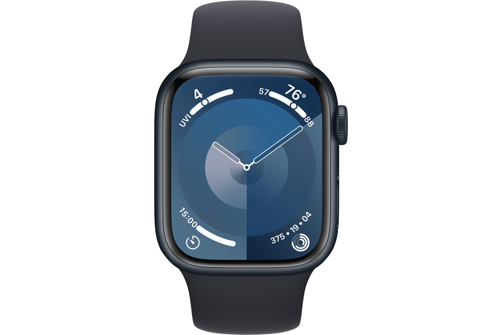 Смартгодинник Apple Watch Series 9 GPS 41mm Midnight Aluminium Case with Midnight Sport Band – M/L