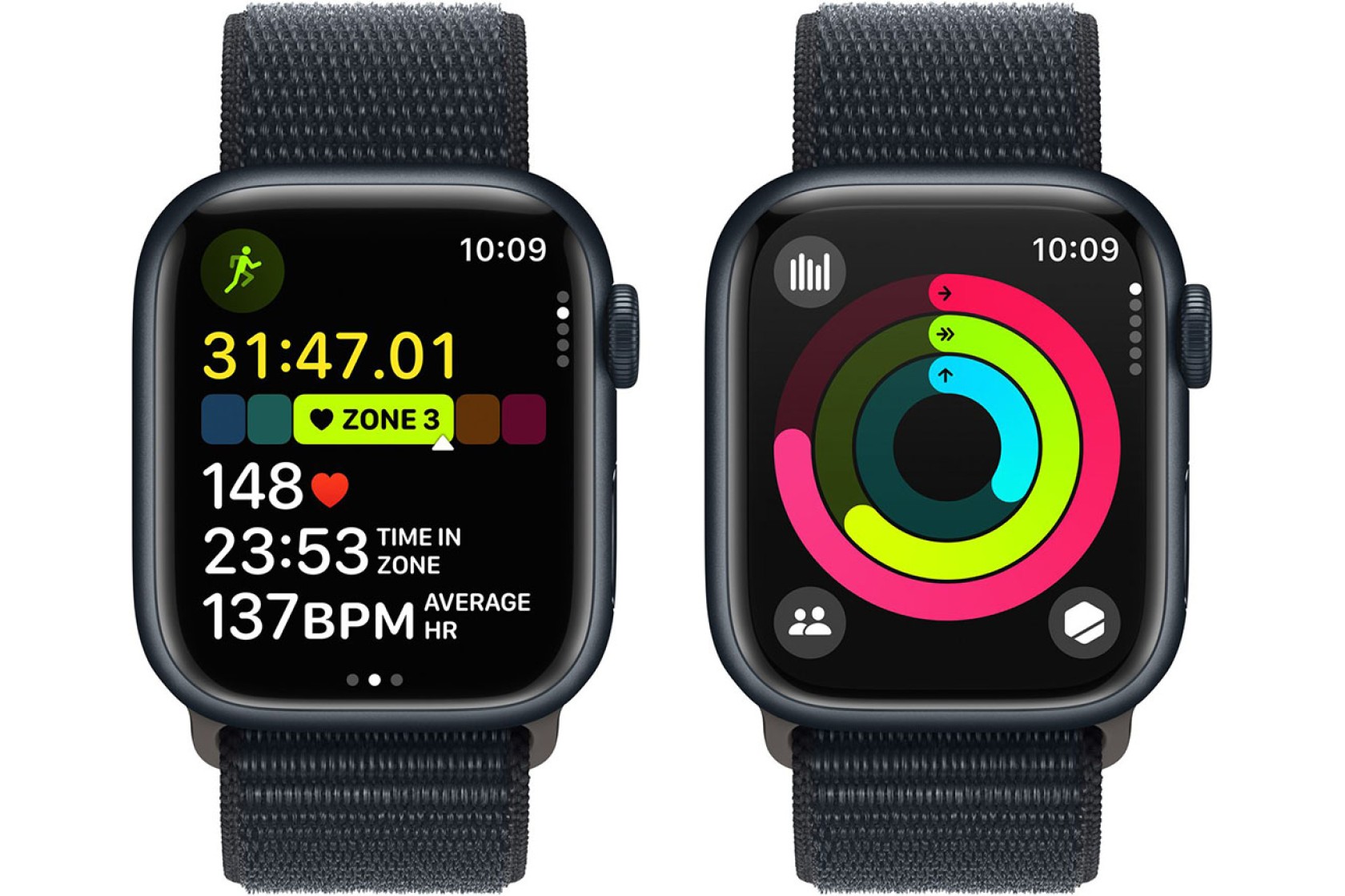 Смартгодинник Apple Watch Series 9 GPS 41mm Midnight Aluminium Case with Midnight Sport Loop