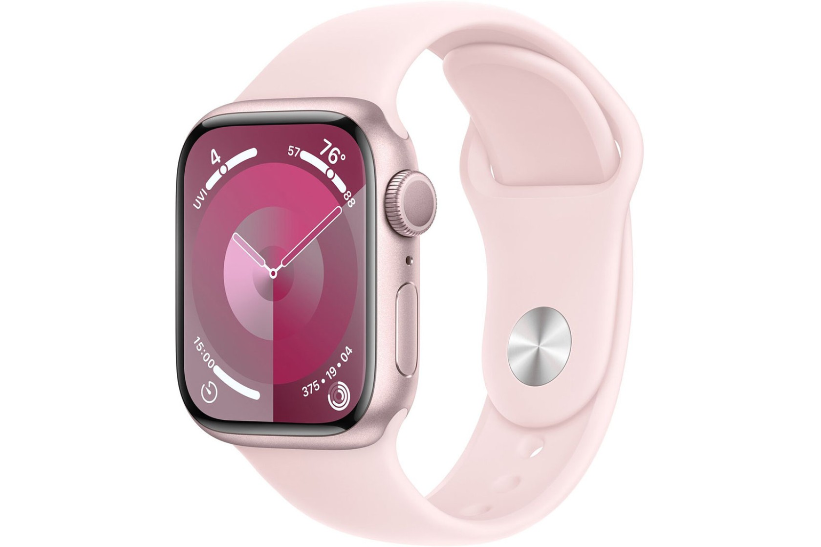 Смартгодинник Apple Watch Series 9 GPS 41mm Pink Aluminium Case with Light Pink Sport Band – M/L