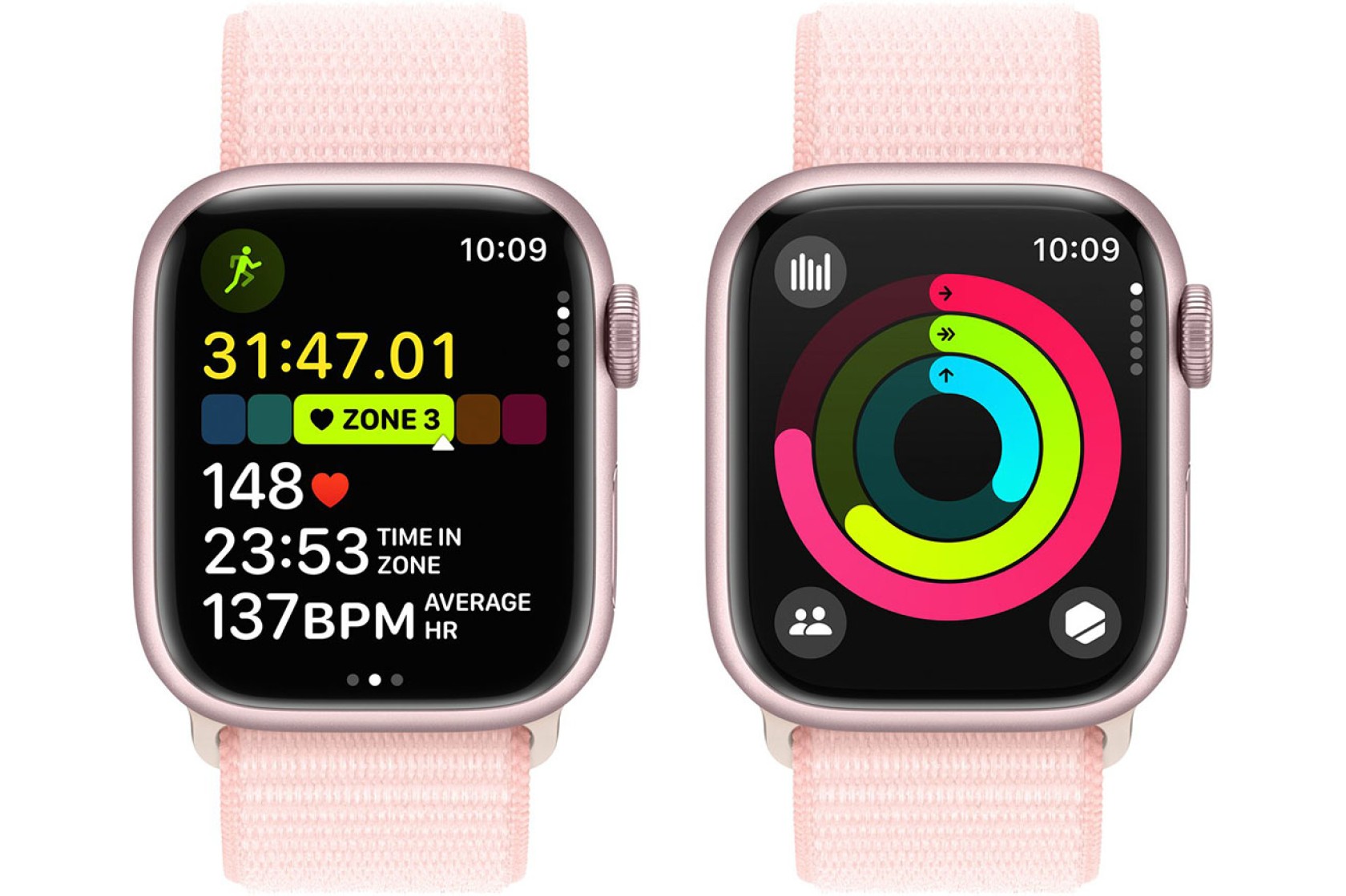Смартгодинник Apple Watch Series 9 GPS 41mm Pink Aluminium Case with Light Pink Sport Loop