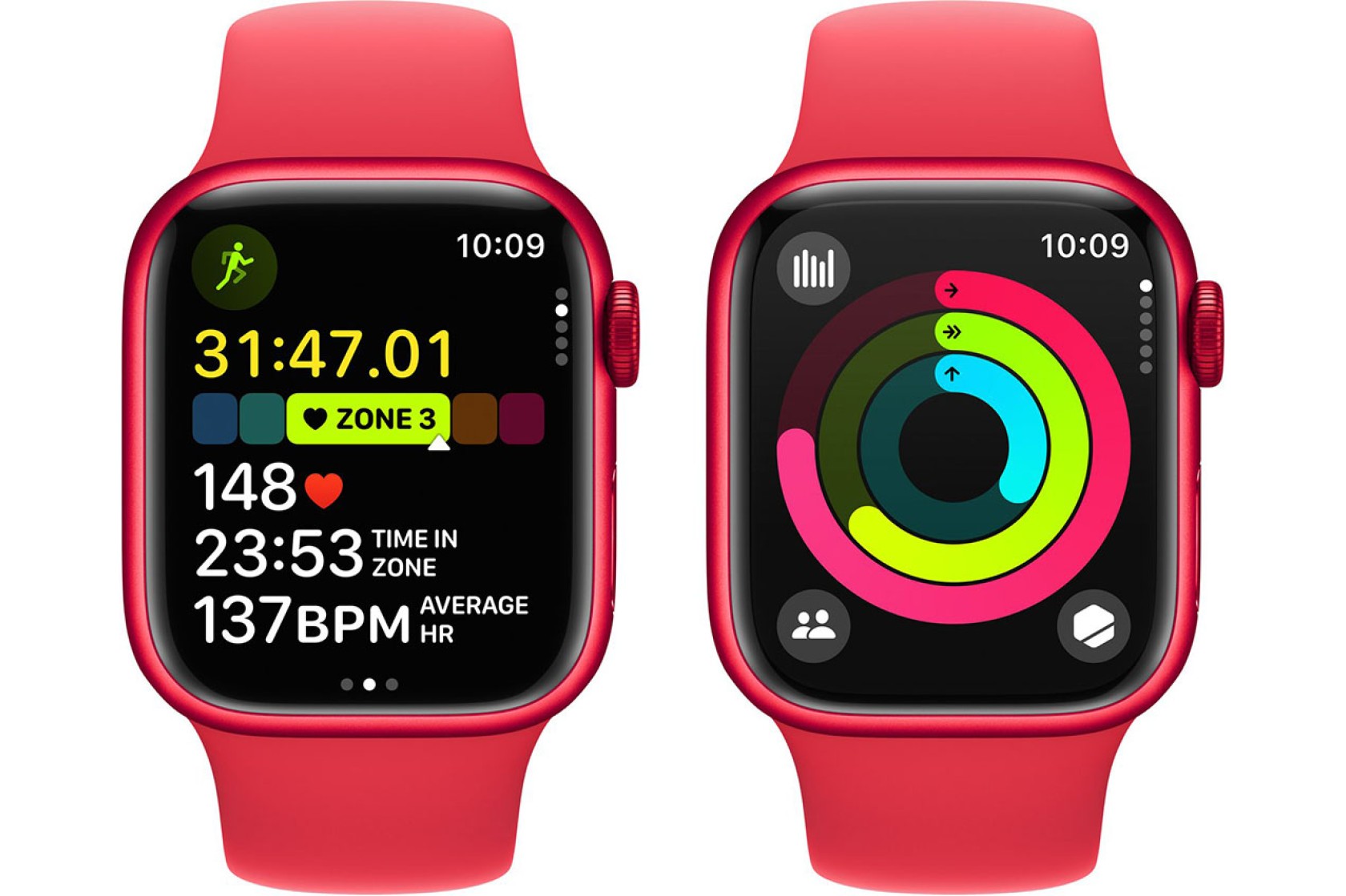 Смартгодинник Apple Watch Series 9 GPS 41mm RED Aluminium Case with RED Sport Band – M/L