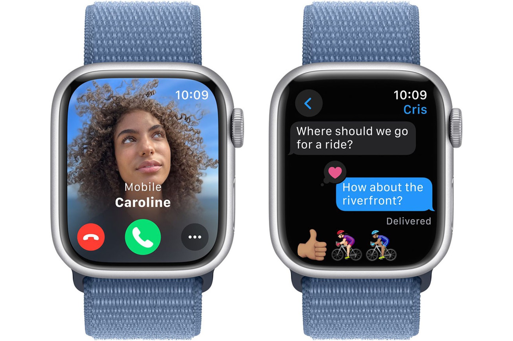 Смартгодинник Apple Watch Series 9 GPS 41mm Silver Aluminium Case with Winter Blue Sport Loop
