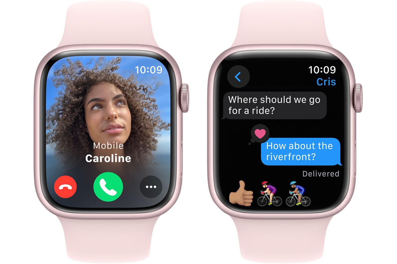 Смартгодинник Apple Watch Series 9 GPS 45mm Pink Aluminium Case with Light Pink Sport Band – S/M