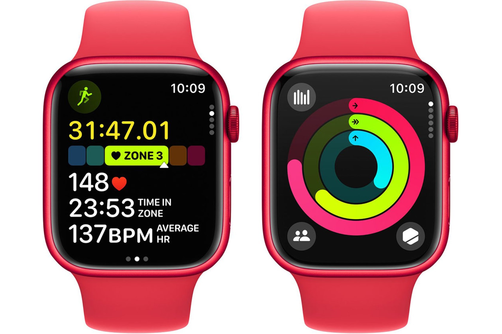 Смартгодинник Apple Watch Series 9 GPS 45mm RED Aluminium Case with RED Sport Band – S/M