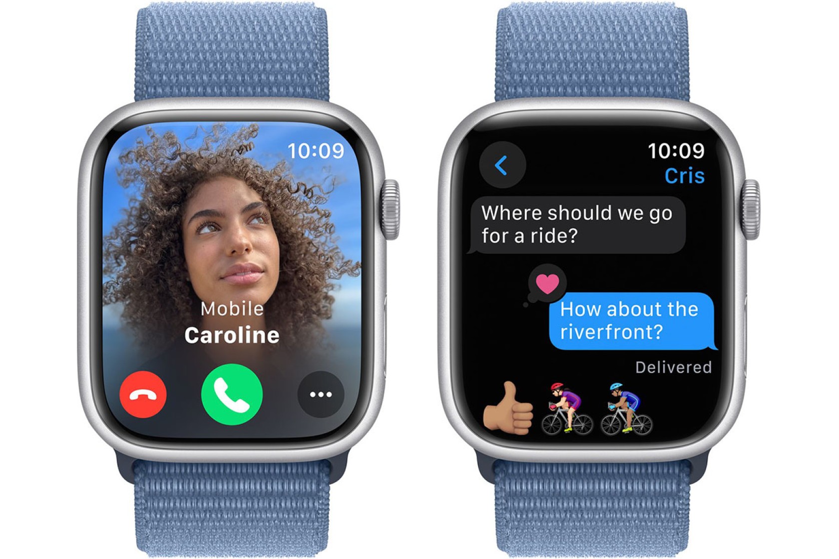Смартгодинник Apple Watch Series 9 GPS 45mm Silver Aluminium Case with Winter Blue Sport Loop