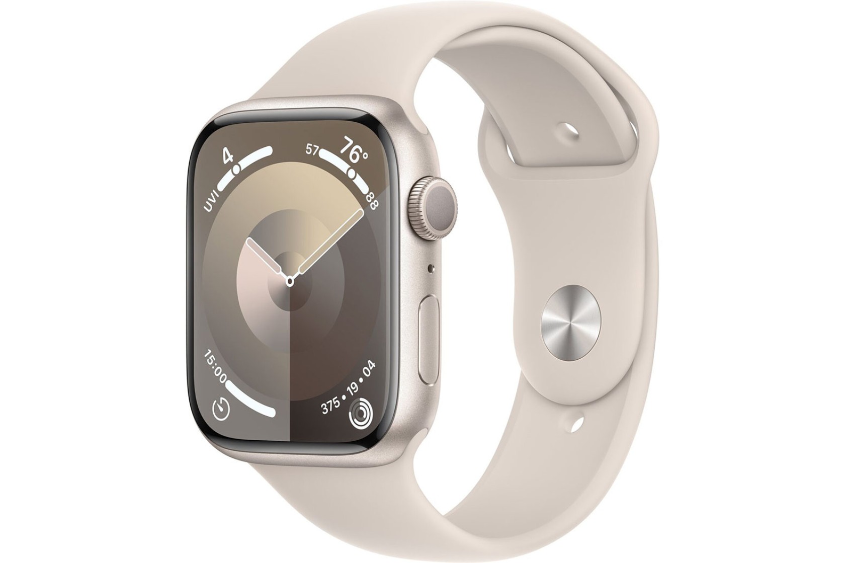 Смартгодинник Apple Watch Series 9 GPS 45mm Starlight Aluminium Case with Starlight Sport Band – M/L