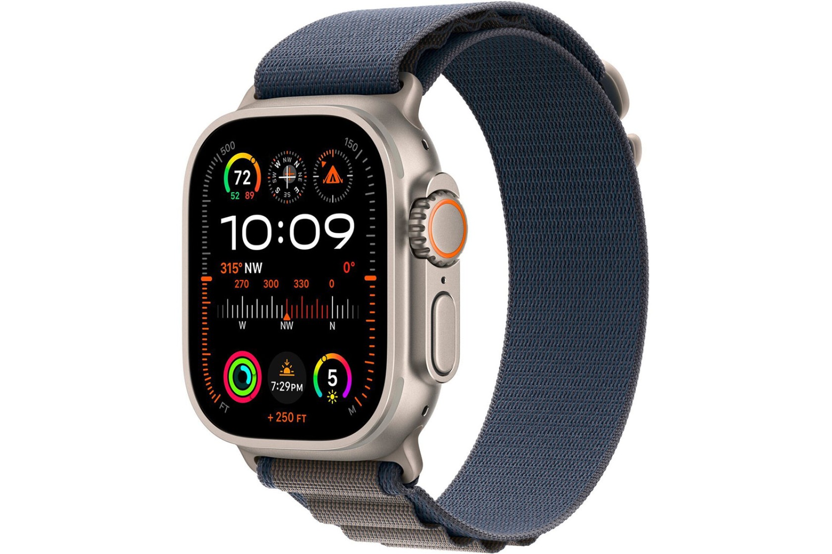 Смартгодинник Apple Watch Ultra 2 GPS + Cellular, 49mm Titanium Case with Blue Alpine Loop – Large