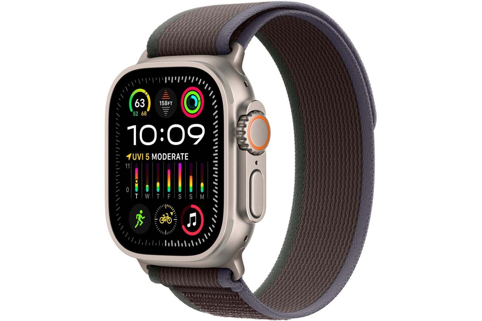 Смартгодинник Apple Watch Ultra 2 GPS + Cellular, 49mm Titanium Case with Blue/Black Trail Loop – M/L