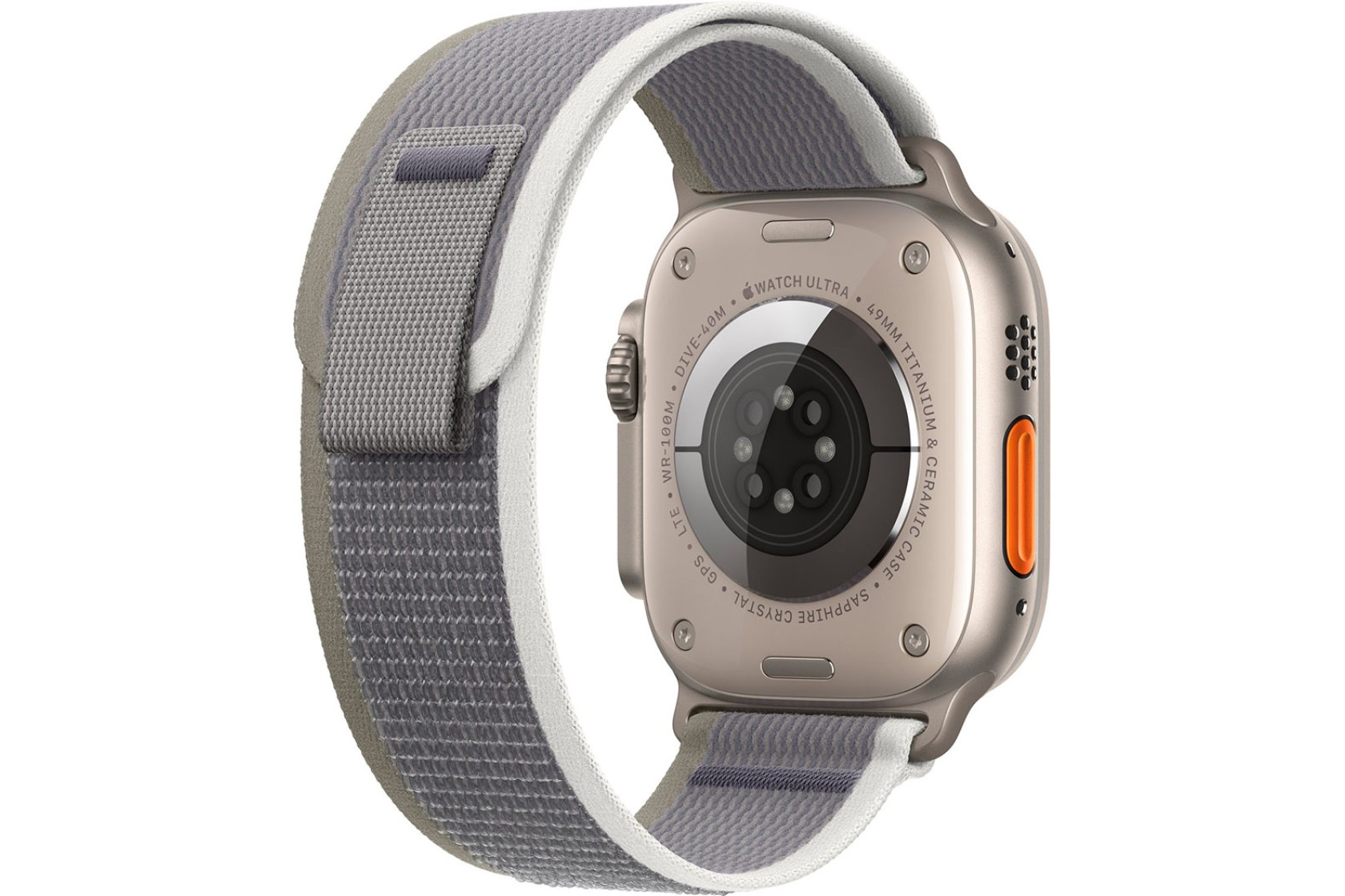 Смартгодинник Apple Watch Ultra 2 GPS + Cellular, 49mm Titanium Case with Green/Grey Trail Loop – M/L