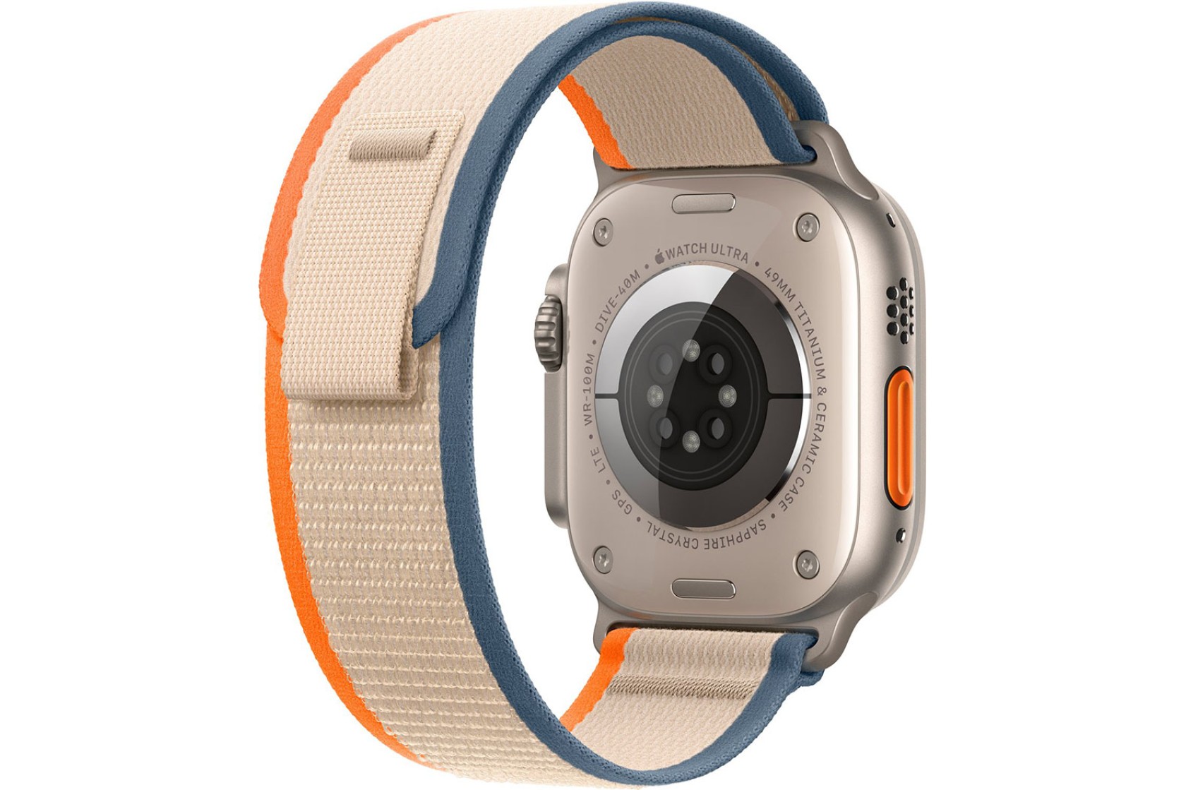 Смартгодинник Apple Watch Ultra 2 GPS + Cellular, 49mm Titanium Case with Orange/Beige Trail Loop – S/M