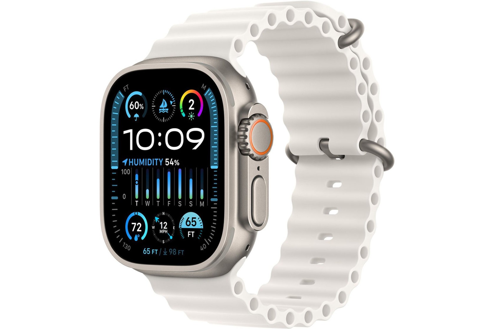 Смартгодинник Apple Watch Ultra 2 GPS + Cellular, 49mm Titanium Case with White Ocean Band