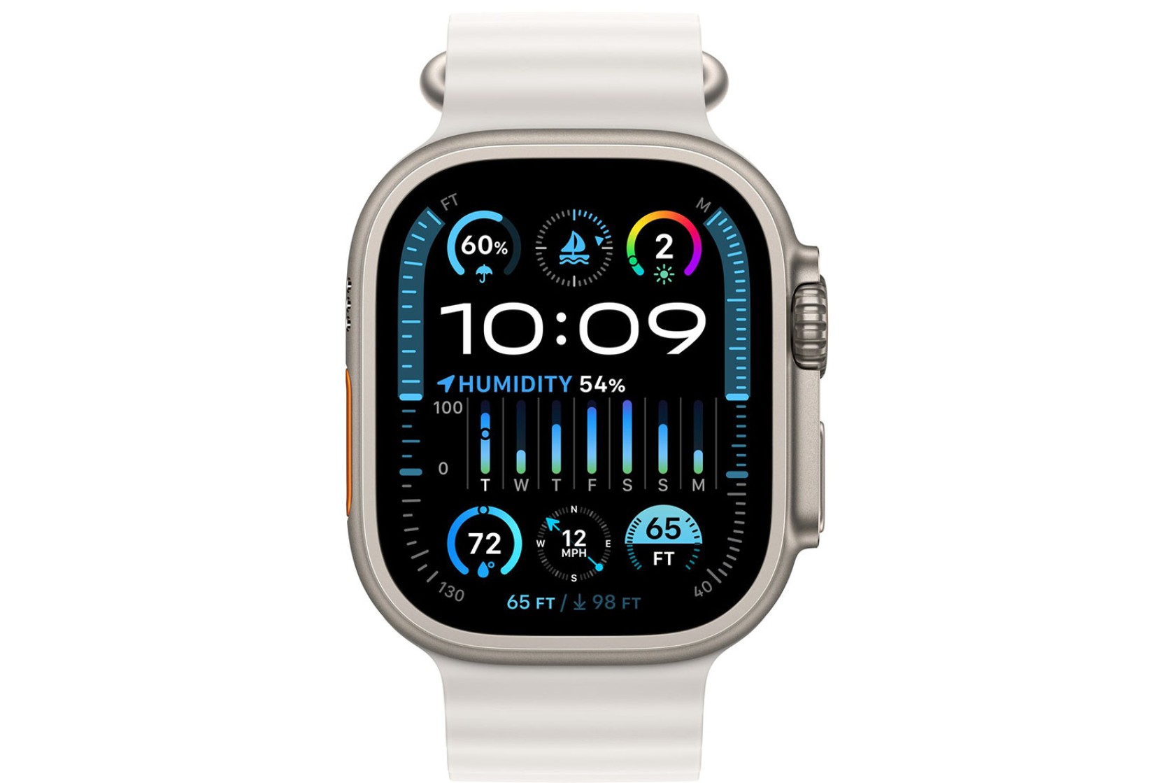 Смартгодинник Apple Watch Ultra 2 GPS + Cellular, 49mm Titanium Case with White Ocean Band