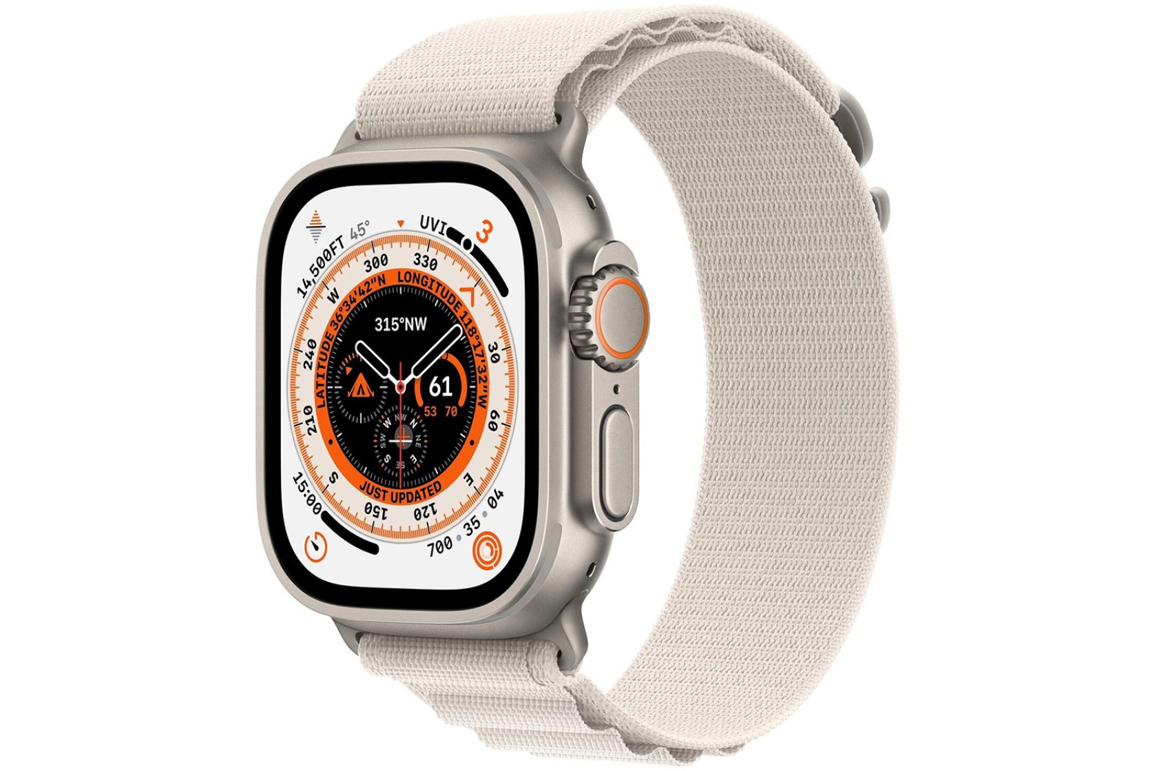 Смартгодинник Apple Watch Ultra GPS + Cellular 49mm Titanium Case with Starlight Alpine Loop Medium
