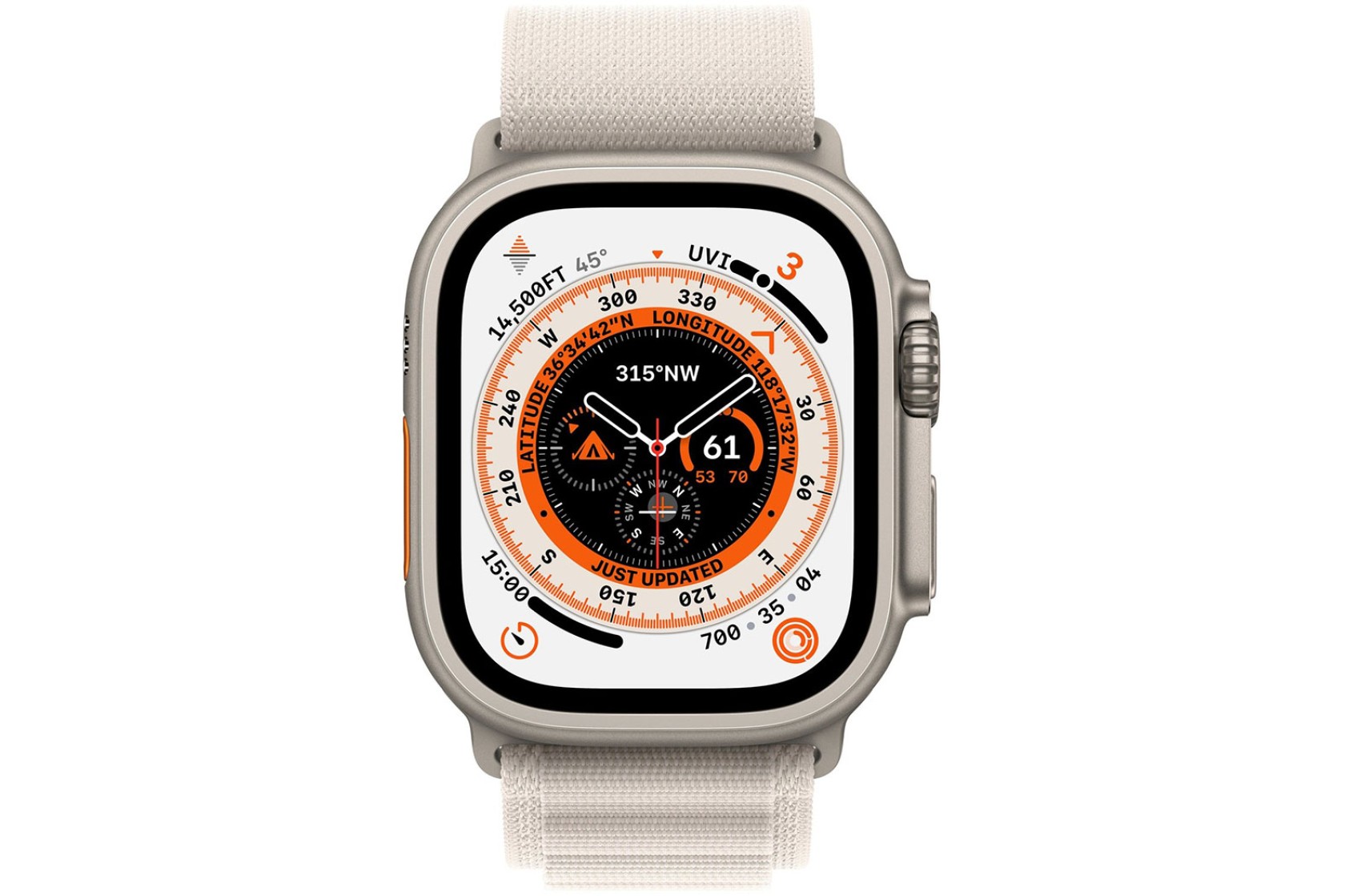 Смартгодинник Apple Watch Ultra GPS + Cellular 49mm Titanium Case with Starlight Alpine Loop Medium